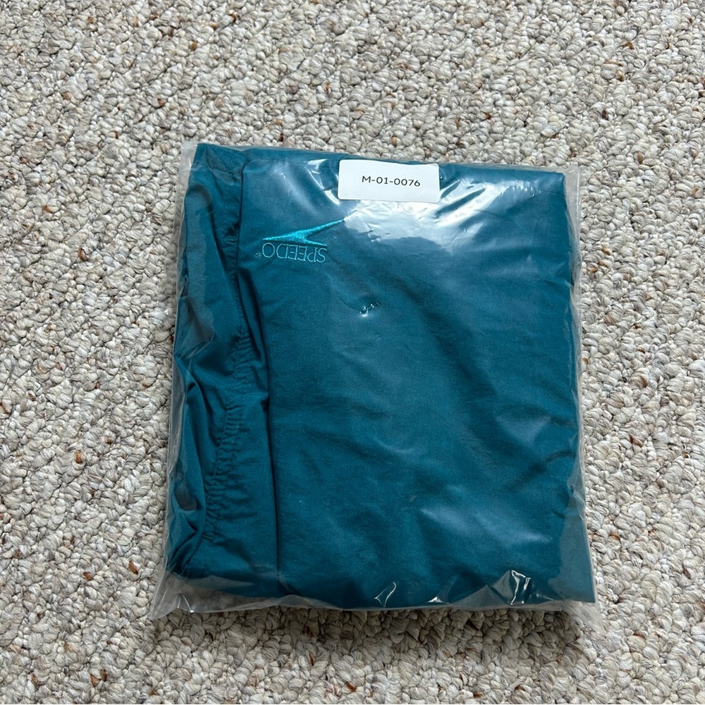 Speedo Vintage Board Shorts Mens Large 90s Teal Blue Embroidered Pockets - Picture 12 of 12